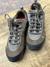 Merrell Moab Brown Orange Leather Mesh Hiking Sneaker Shoes Mens Size 9.5