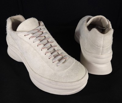 Jil Sander Suede Sneakers US 11 EU 44 Mens Ivory Vibram $790
