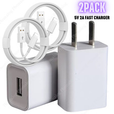 USB Wall Charger Block Fast Charging Cable For iPhone 6 7 8 X XR XS 11 12 13 14