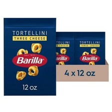 Fresh Pack of 4, Three Cheese Filled Tortellini Pasta, Non-GMO, 12 oz Each