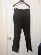 Nine West Mid Rise Barely Bootcut Pants Womens 4 Black Sculpting Stretch NEW