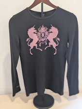 My Flat In London Jan Haedrich Secret Message Couture Tee LS Top Size Large NWT