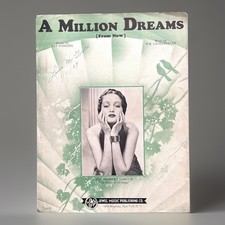 A Million Dreams Sheet Music Dorothy Lamour Dreamer Songs Coverart Barbelle 1937