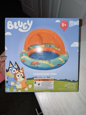 Bluey Shaded Baby Pool 39x39x26 Size Brand New Never Opened