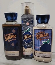 3 Pcs Set Bath  Body Works BLUEBERRY SUGAR PANCAKES Fragrance Mist Cream  Wash