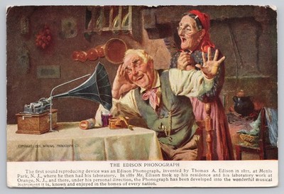 Edison Phonograph by National Phonograph Co Orange NJ 1905 Postcard
