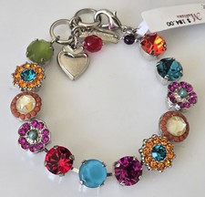 184 NEW MARIANA Multicolor Rainbow Floral Mosaic Crystals COLORFUL Bracelet