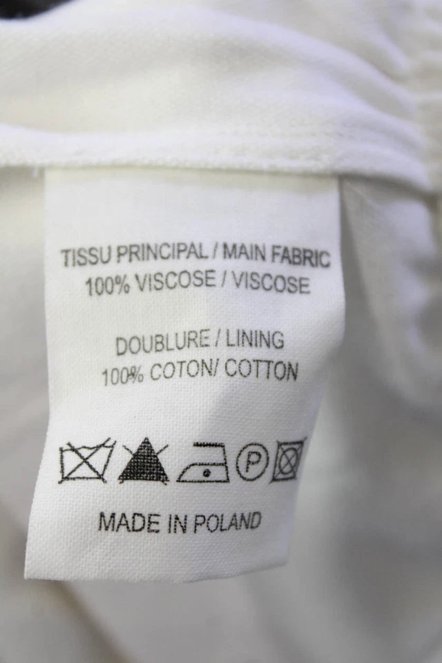 Vestido recto Vanessa Bruno para mujer sin mangas con ojo de cerradura drapeado blanco talla IT 40 Foto 4 de 4