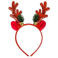 Christmas Headband for Women  Girls   Red Reindeer 1 Count Pack of 1 ,