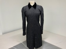 Caroline Herrera, Dress, Black Collared, Velvet, Pleated Front, Size 4, (SR91)