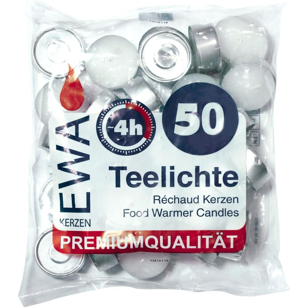 Упаковка JEKA Teelichter 50er рассчитана на 4 часа