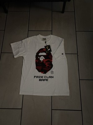 A Bathing Ape White Faze Clan Graphic Logo Men's T-Shirt