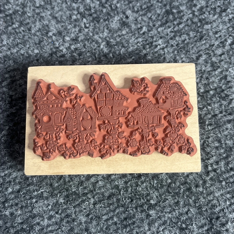 Sello de goma para casas de pájaros 5 casas para pájaros aves flores PSX G-1336 NUEVO Foto 2 de 3