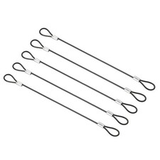 5Pcs Sicherheitskabel f&uuml;r Stage Lighting 8 Zoll Stahlseil schwarz