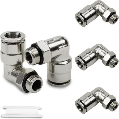 5 Stück 4mm Schlauch AD x 1/81 BSP-Außengewinde mit O-Ring-Winkelstück Vernicke