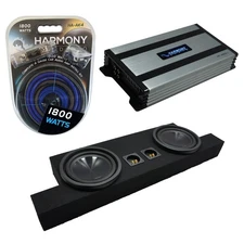 Fits 04-14 GMC Canyon Crew Cab Alpine SWT-10S4 Dual 10" Sub Box & HA-A800.1 Amp