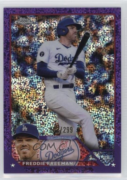 2023 Topps Chrome Purple Speckle Refractor 2/299 Freddie Freeman #5 15mj