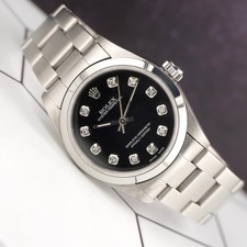 Rolex Oyster Perpetual 31mm Stainless Steel Black Dial Watch 67480 11