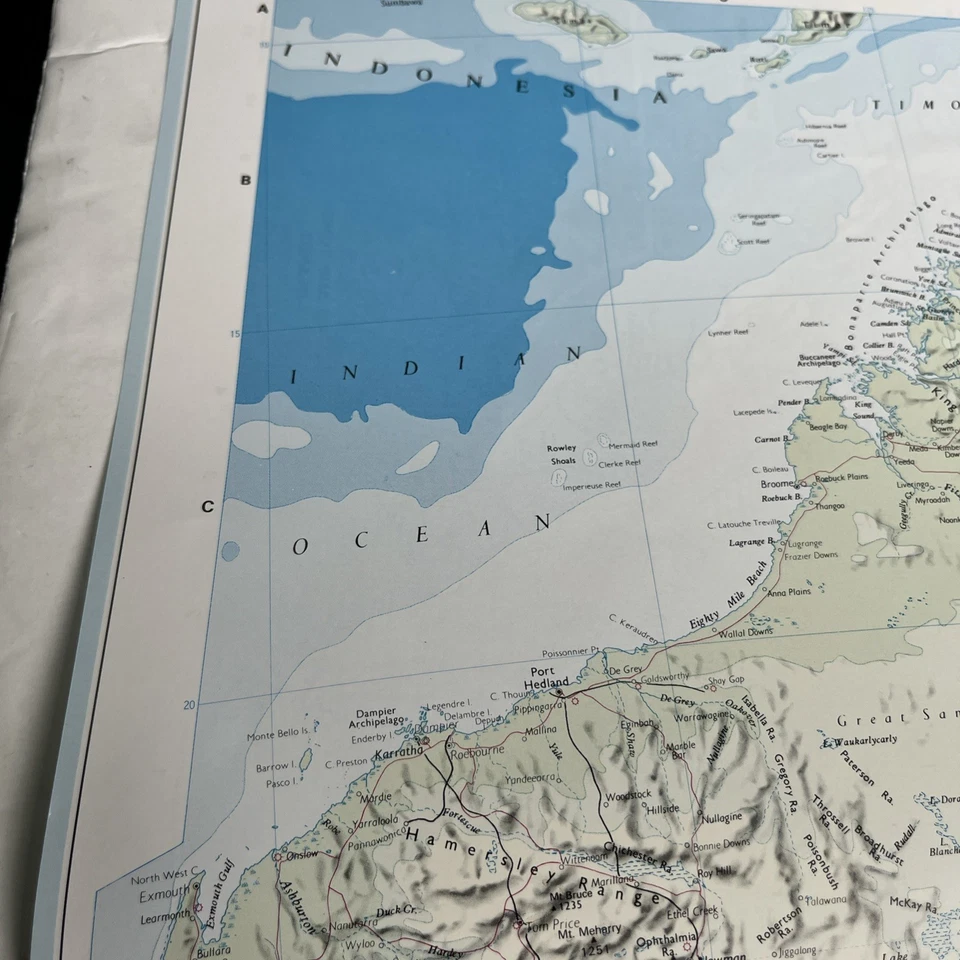 1992: Mapa da Austrália Ocidental Nova Zelândia PCW #88/89 Impressão Antiga Colecionável - Imagem 4 de 4