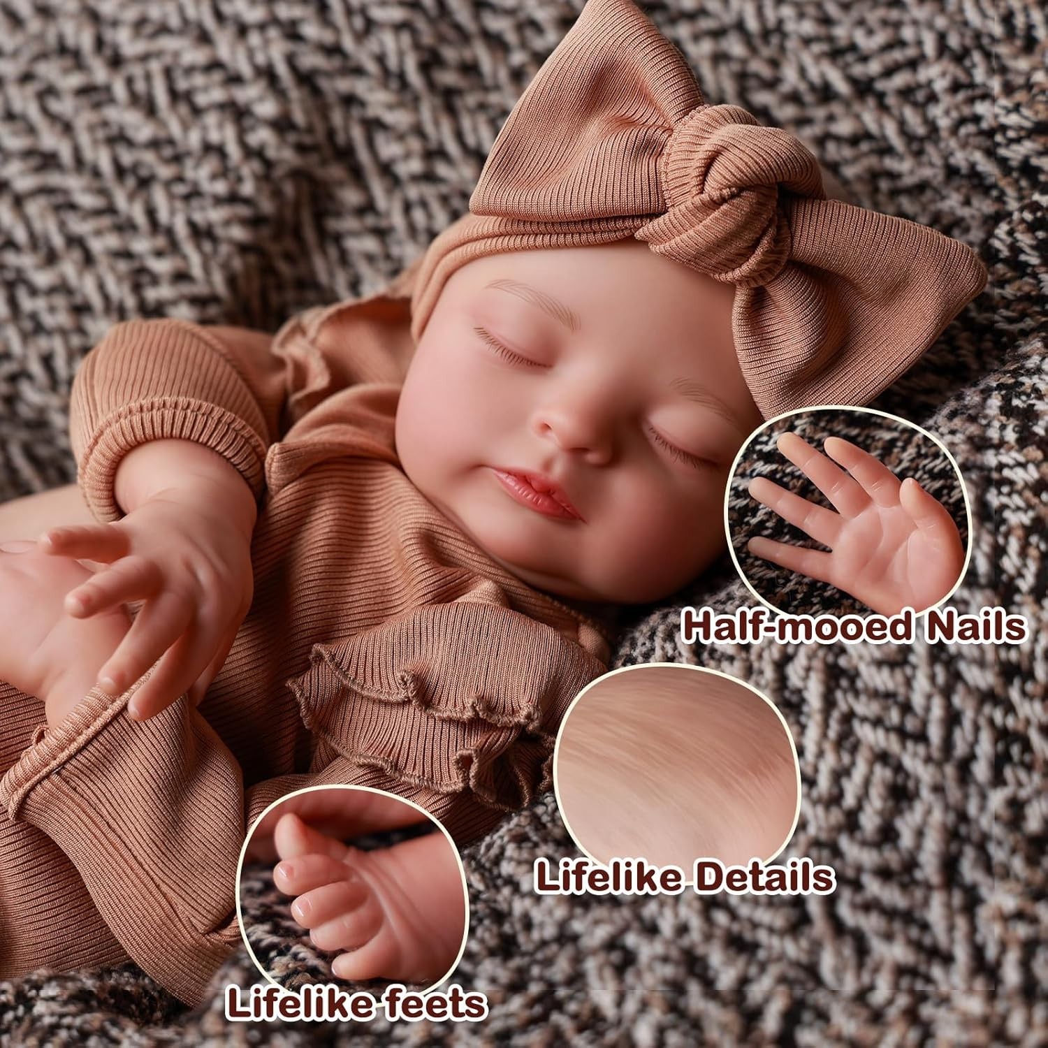 JIZHI Lifelike Reborn Baby Dolls - 18 Inch Realistic-Newborn Girl...