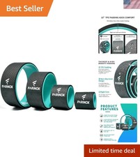 Yoga Wheel Set of 3+1, Upgraded 10MM Thick Back Wheels for Pain Relief & Stre...