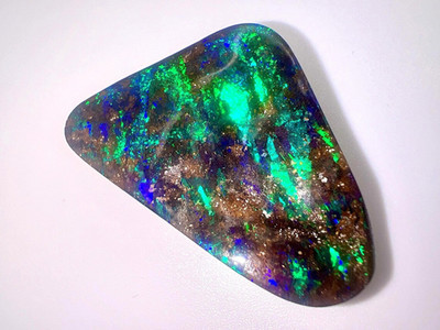 32.57ct Solid Australian Boulder Opal 100% Natural Red Gem Black Boulder VIDEO
