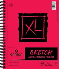 Canson Universal Spiral Sketch Book 9"X12" 100 Sheets