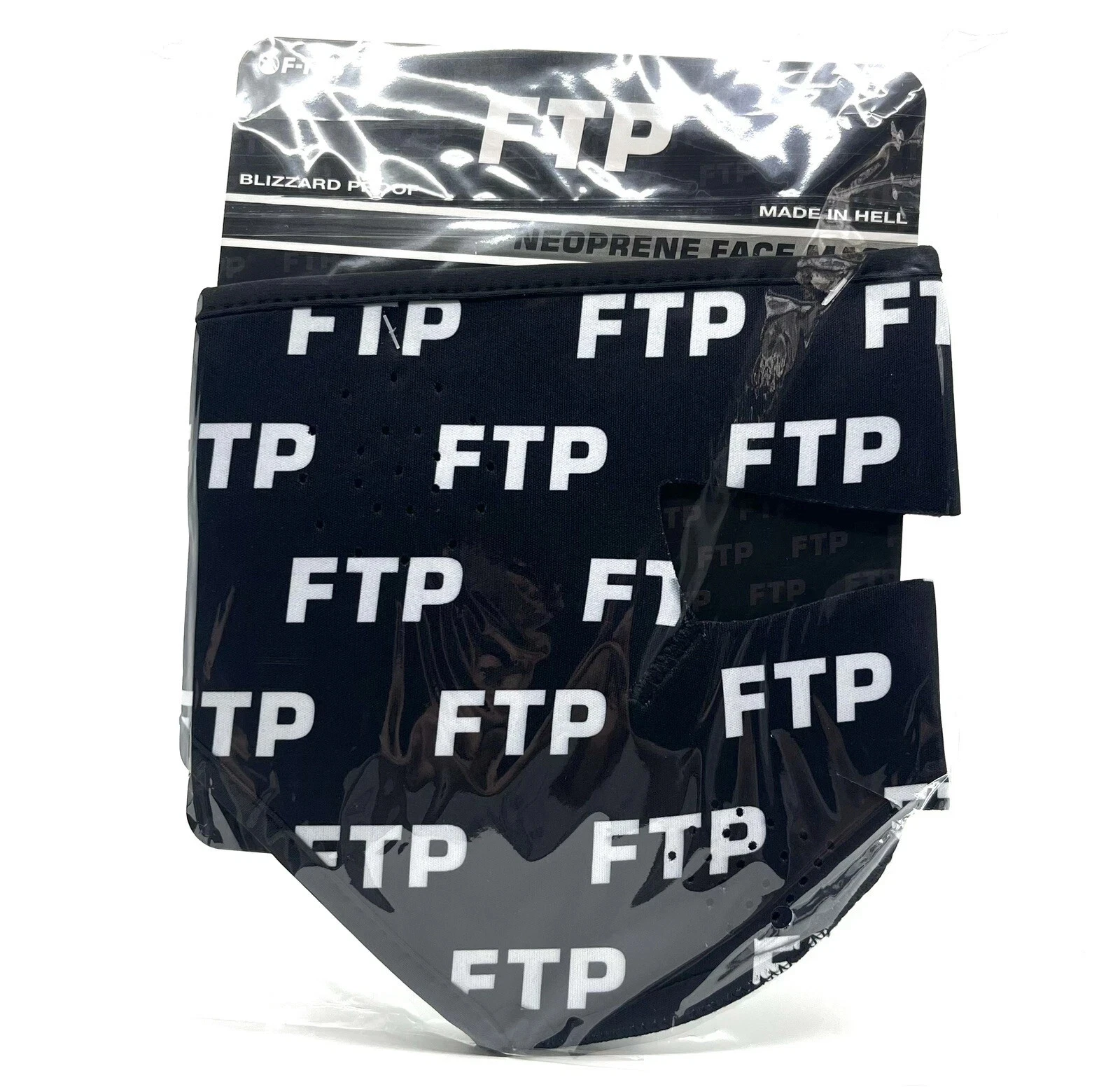 FTP F-TEC All Over Logo Neoprene Mask Black ONE SIZE (OS) NEW SEALED Authentic