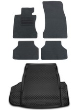 Fußmatten Kofferraumwanne für 5er BMW E60 2003-2007 im Set Automatten Auslage