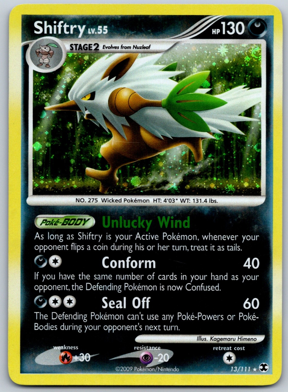 Shiftry Holo Rare Rising Rivals 13/111 NM