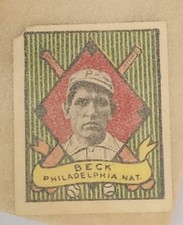 1911 Fred Beck T332 Helmar Stamps Philadelphia