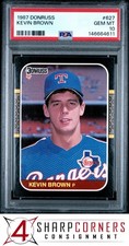 1987 DONRUSS #627 KEVIN BROWN RC RANGERS PSA 10