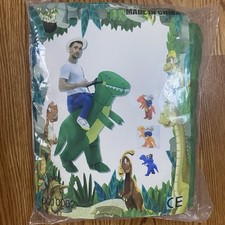 Inflatable Dinosaur Rider Cartoon Suit Adult Cosplay Xmas Party Halloween One Sz