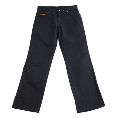 Wrangler Denim Jeans Schwarz Straight Rigid UK Herren Größe M W32 L30 M874