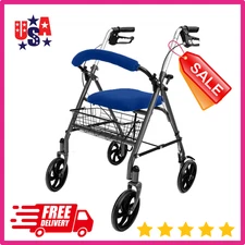 Top Glides Universal Soft Rollator Walker Seat and Backrest Blue ONLY Covers NEW