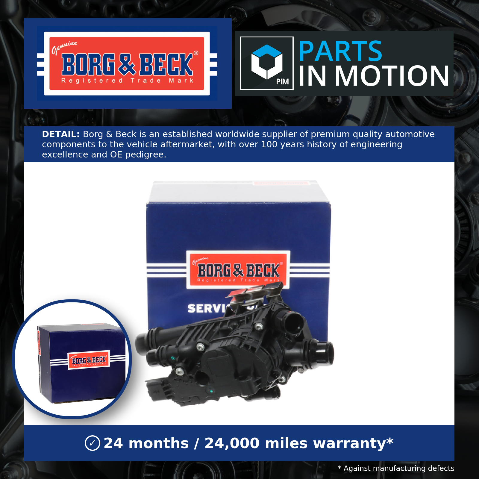 Coolant Thermostat fits CITROEN BERLINGO K9 1.5D 2019 on YHW(DV5RE) B&B Quality