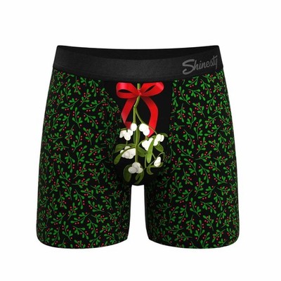 Shinesty Men's Hammock Pouch Underwear Boxer The Kiss Me There Mistletoe w/ Fly