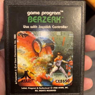 Vintage 1982 Atari 2600 Berserk CX-2650 Game Cartridge 