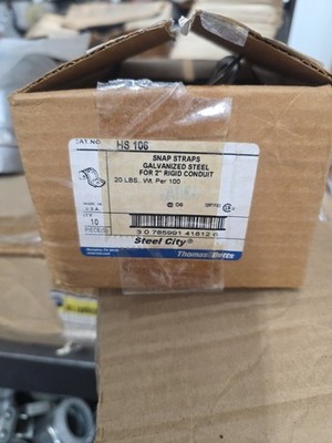 10 2  one hole Rigid Conduit Pipe Strap Galvanized Steel Thomas Betts