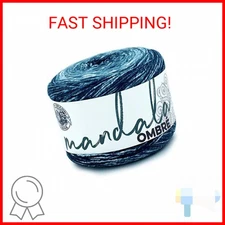 Yarn Mandala Ombré Yarn with Vibrant Colors, Soft Yarn for Crocheting and Knitti