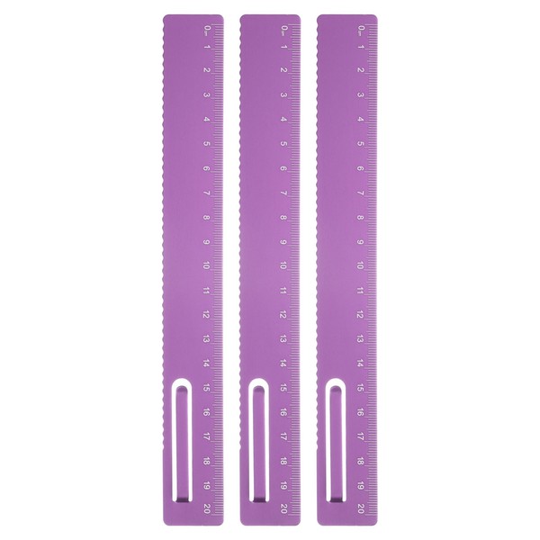 3 StüCk Gerade Lineal 20Cm Metrisch Messen Werkzeug FüR Studium BüRo, Rose-image