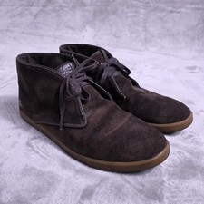Lacoste Arona SRM Zapatos Para Hombres Talla 9 Marrón Gamuza Chukka Zapatilla Informal Con Cordones