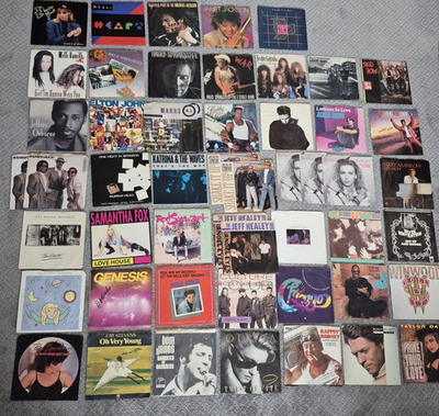 #ad #ad lot 52 Vintage 7quot;45 PICTURE SLEEVES ONLY NO RECORDS 60#x27;s 80#x27;s Pop Rock Ramp;B worn $19.99