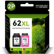 62 XL XXL Ink Cartridge Black for HP 62XL Envy 7640 5660 5540 5740 7645 Printer