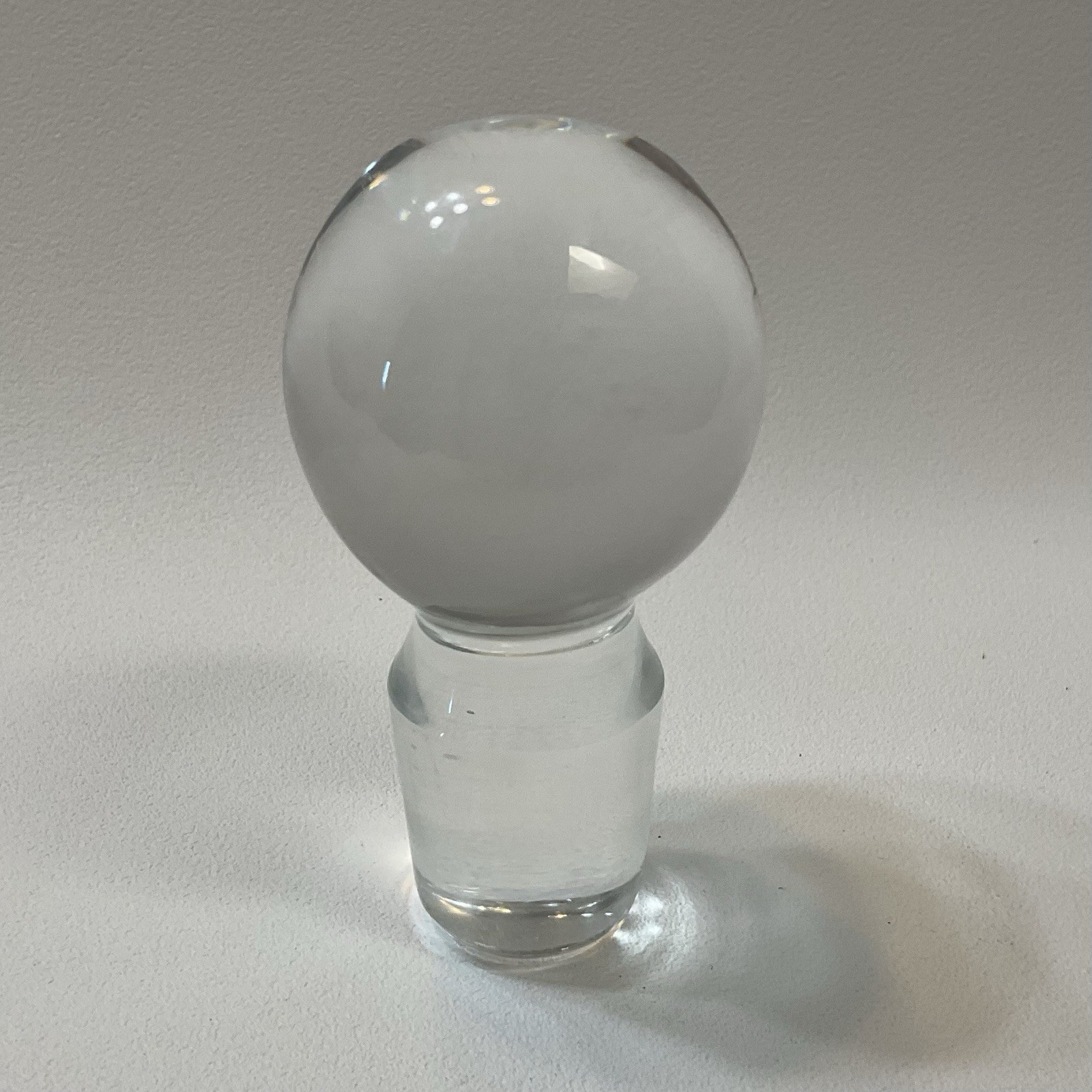 Vintage Clear Glass Decanter Bottle Stopper Round/Orb Topper