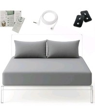 Premium Fitted Grounding Sheet - Gray, King 78"x80" , 95 Cotton, 5 Silver