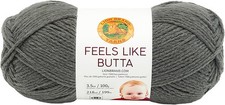 Lion Brand Feels Like Butta Yarn-Charcoal