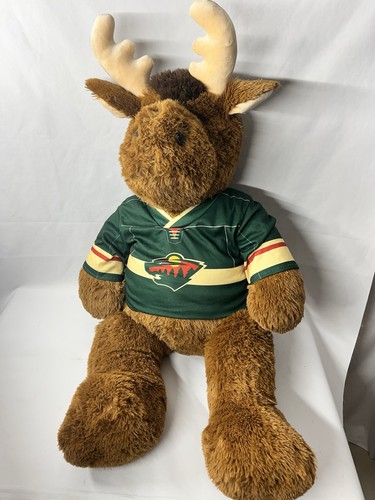 Rare Minnesota Wild NHL Moose Plush 30” Vintage Stuffed Animal House Reindeer - Picture 9 of 10