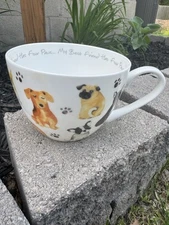 portobello by design "my best friend has 4 paws" bone china oversized cup (dogs)