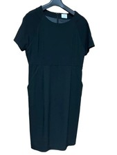 PLST Size 2 Black Dress Polyester Rayon Urethane Ruffle Sleeve Used